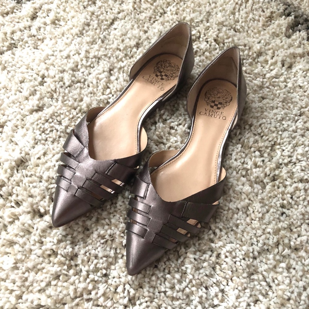 Metallic Vince Camuto “Hallie” Woven Flats